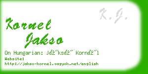 kornel jakso business card
